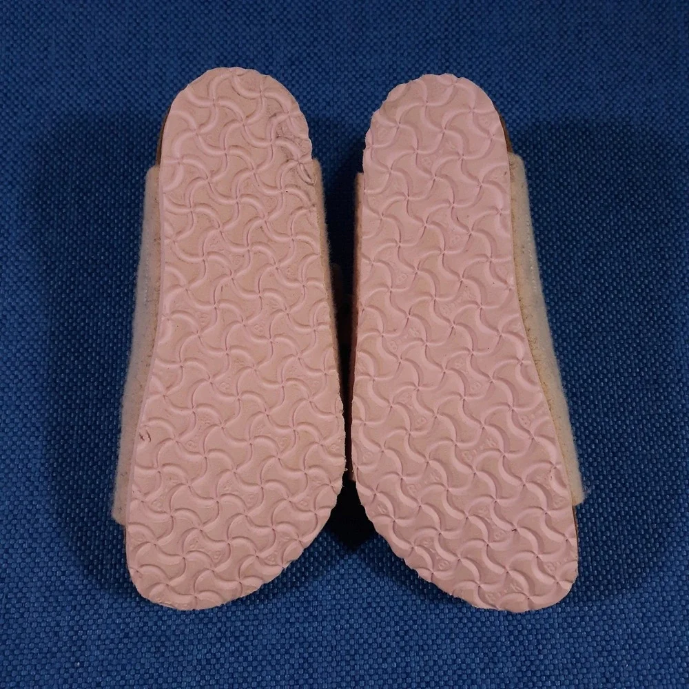Birkenstock Arizona Shearling Sandals Slides Kids Girls Size 12 Pink Fuzzy